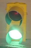 Traffic Light / 8 inch  Lens/ red green 2 sections (hanger not included)