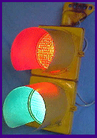 Traffic Light / 8 inch  Lens/ red green 2 sections (hanger included)